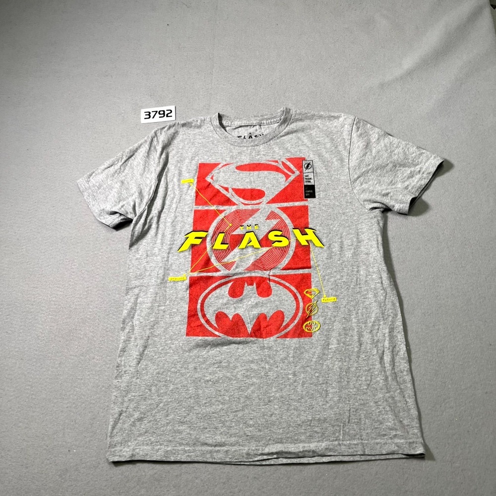 Dc Comics The Flash Super Icons T Shirt Mens Medium Heather Gray Cotton Graphic
